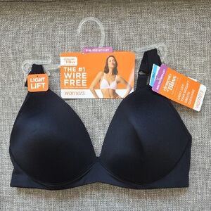 NWT 36C Warner's Black Wire-Free Light Lift Bra